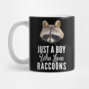 Just A Boy Who Loves Raccoons Mug